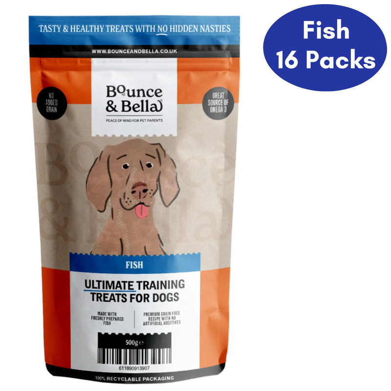 16 Packs of 500g for only £99.99 - Grain Free Ultimate Fish Treats for Dogs - Perfect for Pet Professionals