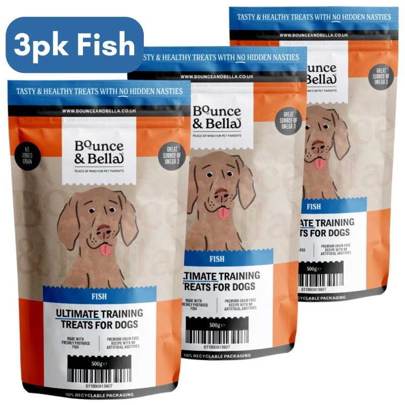 **Discounted Multipack** - 3 Packs of 500g for only £27.97 (save £8 on the normal price!) - Grain Free Ultimate Fish Treats for Dogs