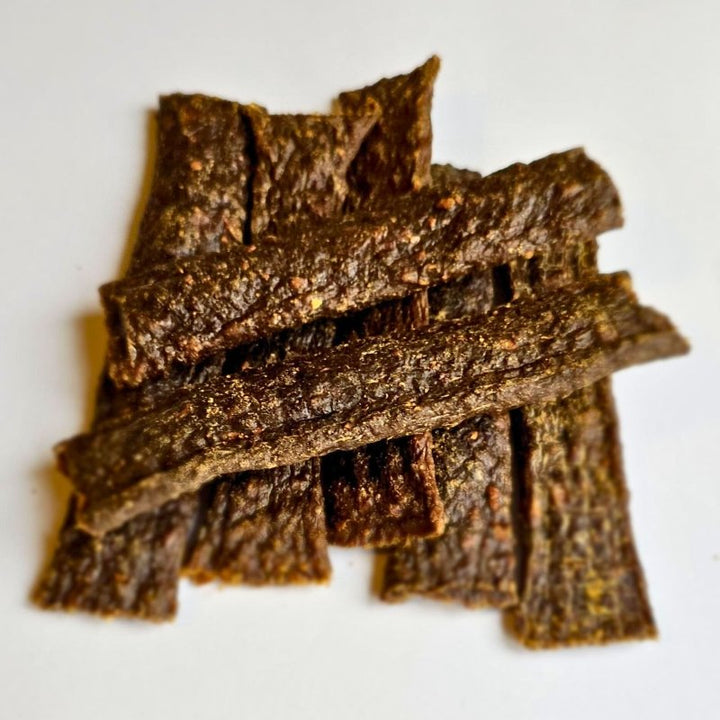 **Discounted Multipack** - 5 Packs for only £14.45 - Natural Venison Strips, low fat chews for all ages - 5 Pack