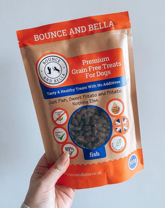 A Packet of Grain Free Fish Training Treats for Dogs