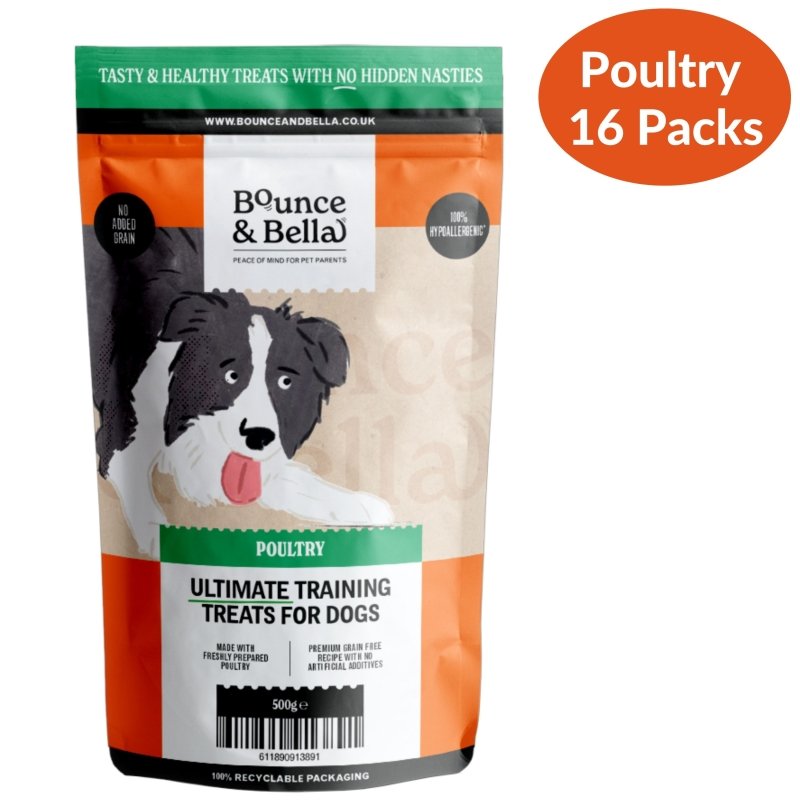  16 packs Grain Free Poultry Training Treats for Dogs
